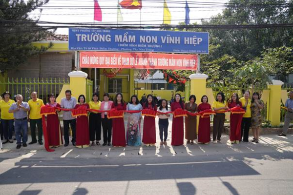 TRƯỜNG MẦM NON VĨNH HIỆP ĐÓN TIẾP ĐẠI BIỂU VỀ KHÁNH THÀNH CÔNG TRÌNH SỬA CHỮA ĐIỂM TRƯỜNG SAU LŨ LỤT 2025