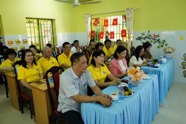 TRƯỜNG MẦM NON VĨNH HIỆP ĐÓN TIẾP ĐẠI BIỂU VỀ KHÁNH THÀNH CÔNG TRÌNH SỬA CHỮA ĐIỂM TRƯỜNG SAU LŨ LỤT 2025