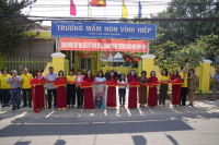TRƯỜNG MẦM NON VĨNH HIỆP ĐÓN TIẾP ĐẠI BIỂU VỀ KHÁNH THÀNH CÔNG TRÌNH SỬA CHỮA ĐIỂM TRƯỜNG SAU LŨ LỤT 2025